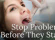 Patient getting a dental examination