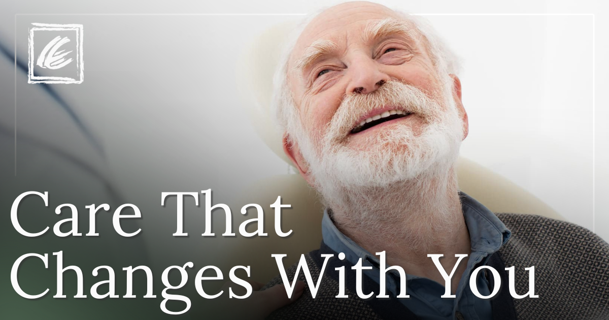 older male patient smiling